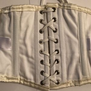 Satin Off White baby corset belt waspie 20” Small